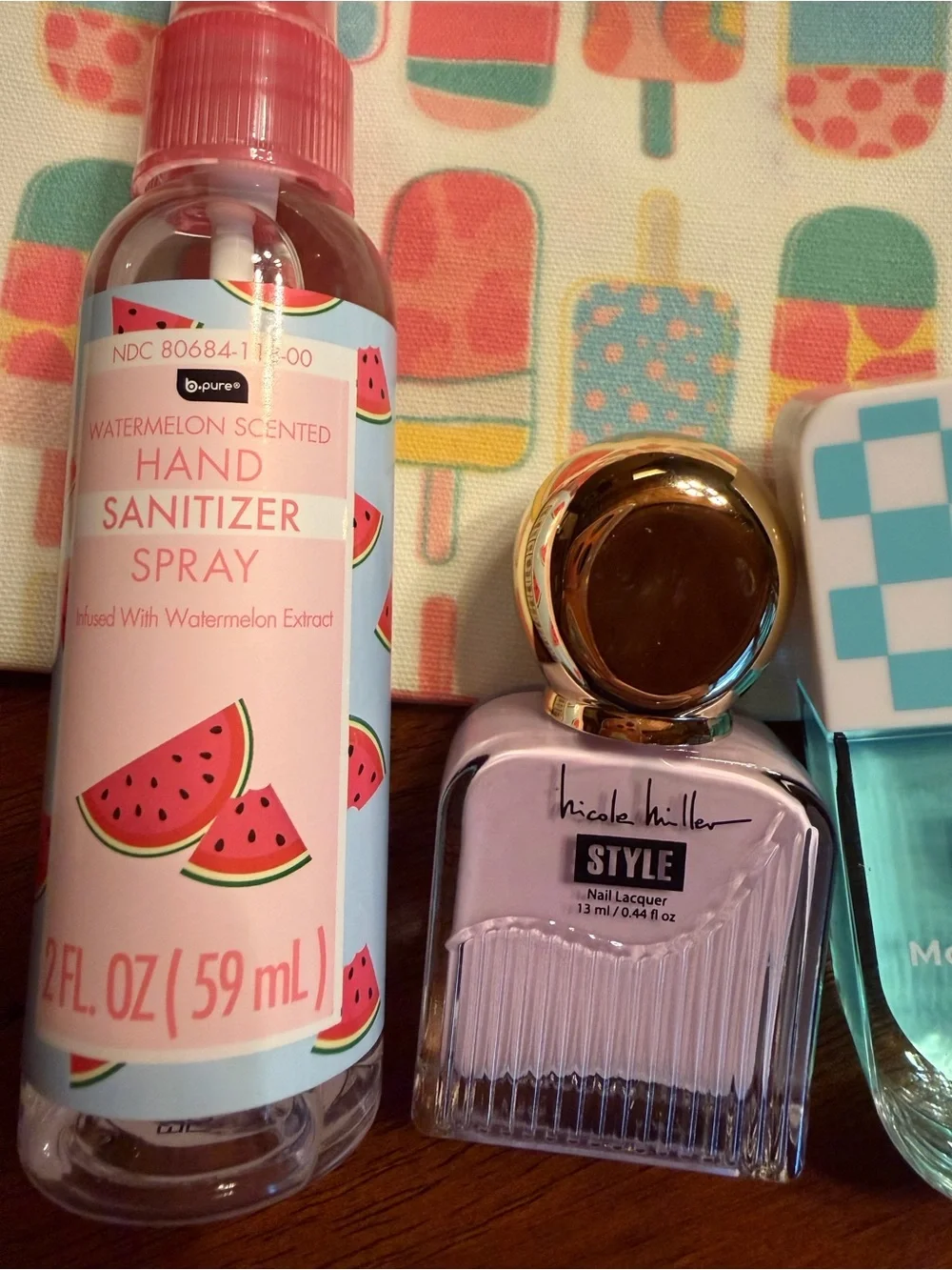 Assorted Pink & Aqua Bath & Body Bundle with Cosmetic Case